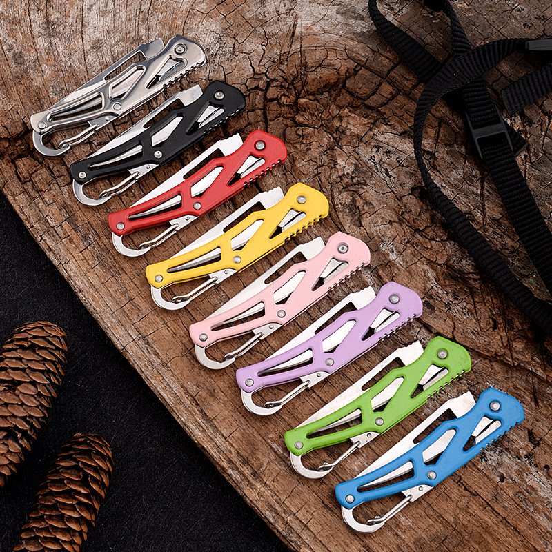 A mini-scissor multi-purpose folder, with a small knife to protect the body, and an outdoor equipment to decipher the delivery knife