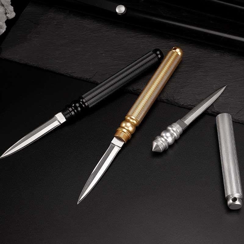 An outdoor multipurpose cartridge knife to protect yourself from you, and a multipurpose fruit knife with a broken window tool