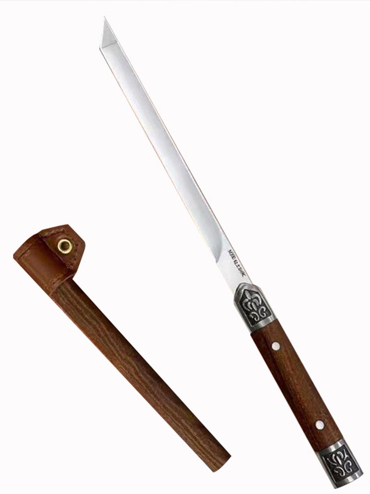 A fruit knife with a meat knife with a one-size-fits-all tea knife and a sharp blade