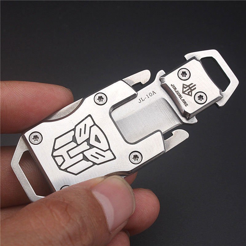 A multi-purpose stainless steel fruit knife folds around the dorm with a sharp knife with a student shaving razor