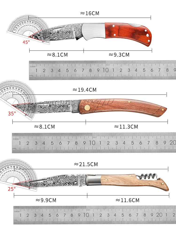A multi-functional stainless steel knife, a sharp, high-intensity external folding of a fruit knife with a military engineer camping knife
