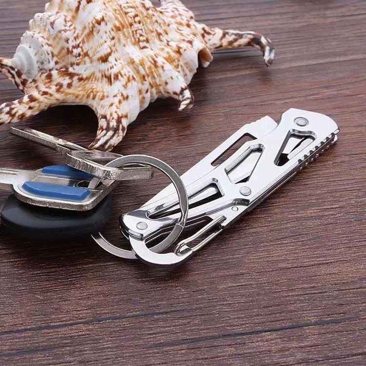 The new stainless steel folds with a fruit knife and a mini-key knife to camp with a delivery knife