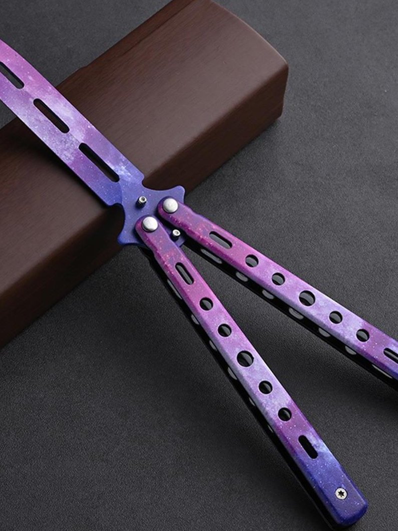 butterfly folding knife beginner, csgo, exercises all-steel fragrance
