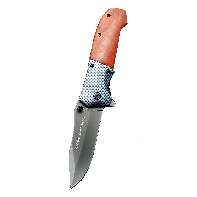 Browning's out there with a folding knife, camping camping with a knife and a knife to the wild