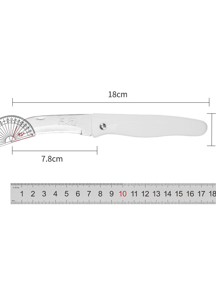 Stainless steel folding of little Machete banana blades and guacamole blades, a commercial multipurpose fruit knife dormitory
