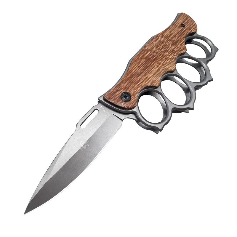 An outdoor ring-and-fister for life compared to a first self-defense weapon, a cold weapon and a small knife