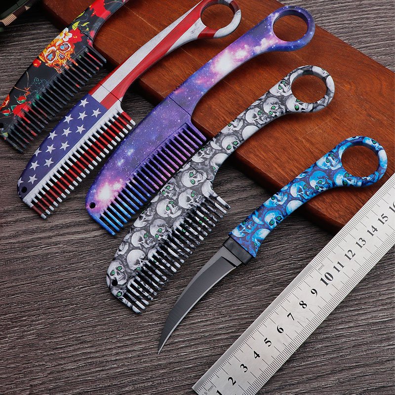 An open-air protection comb with a fruit knife and a multi-purpose field claw