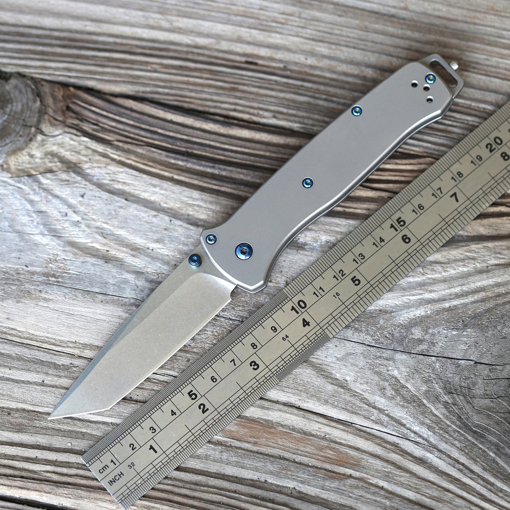 NEW BUTTERFLIES 537 LIGHT FOLDING KNIFE D2 TITANIUM ALLOY HAND-HELD FIELD CAMP WITH EDC FRUIT TOOLS