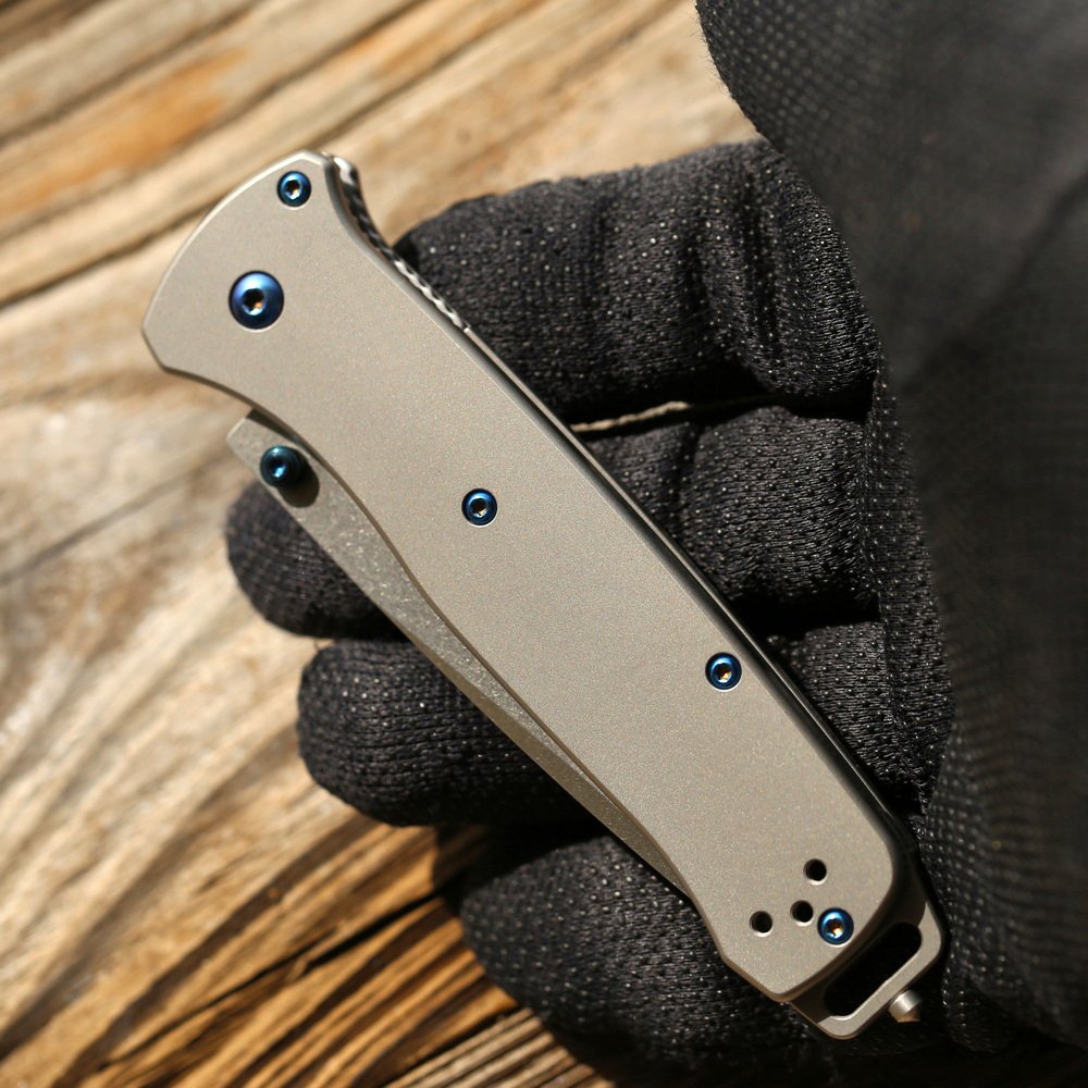 NEW BUTTERFLIES 537 LIGHT FOLDING KNIFE D2 TITANIUM ALLOY HAND-HELD FIELD CAMP WITH EDC FRUIT TOOLS