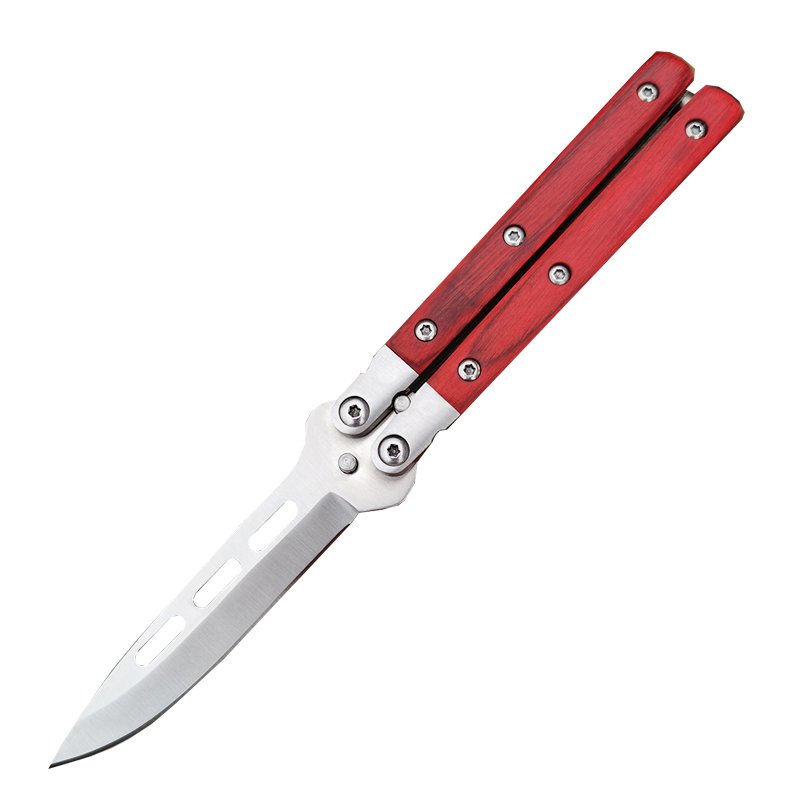A multi-purpose stainless steel with a mini knife and a heavy-drived fruit knife folding in the open
