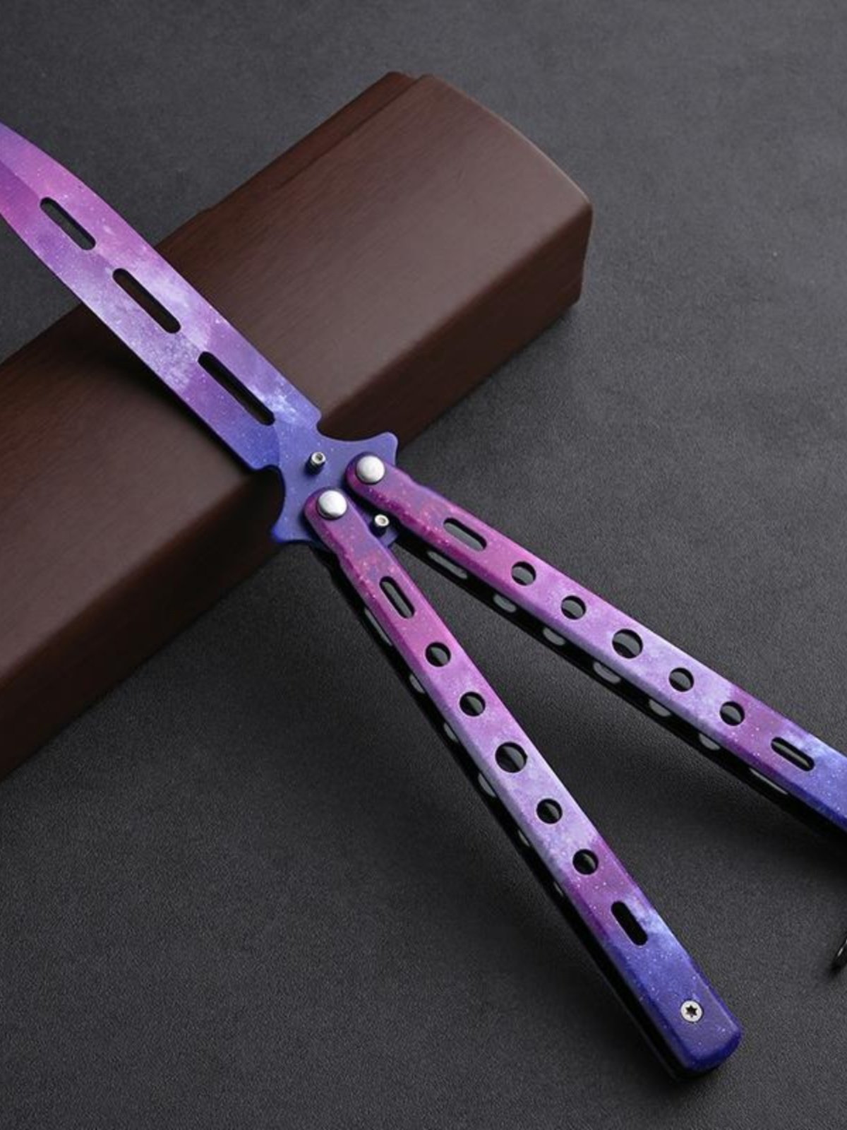 butterfly toy knife beginner cssgo undeterred steel knife toy self-defense exercise full steel cleaver