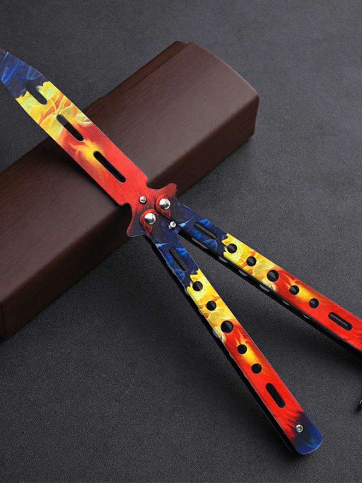 butterfly toy knife beginner cssgo undeterred steel knife toy self-defense exercise full steel cleaver