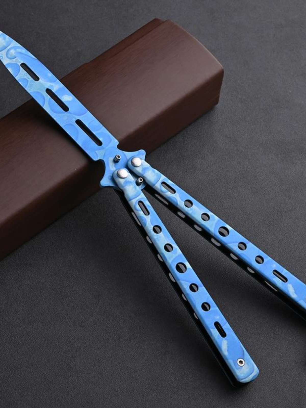 butterfly toy knife beginner cssgo undeterred steel knife toy self-defense exercise full steel cleaver