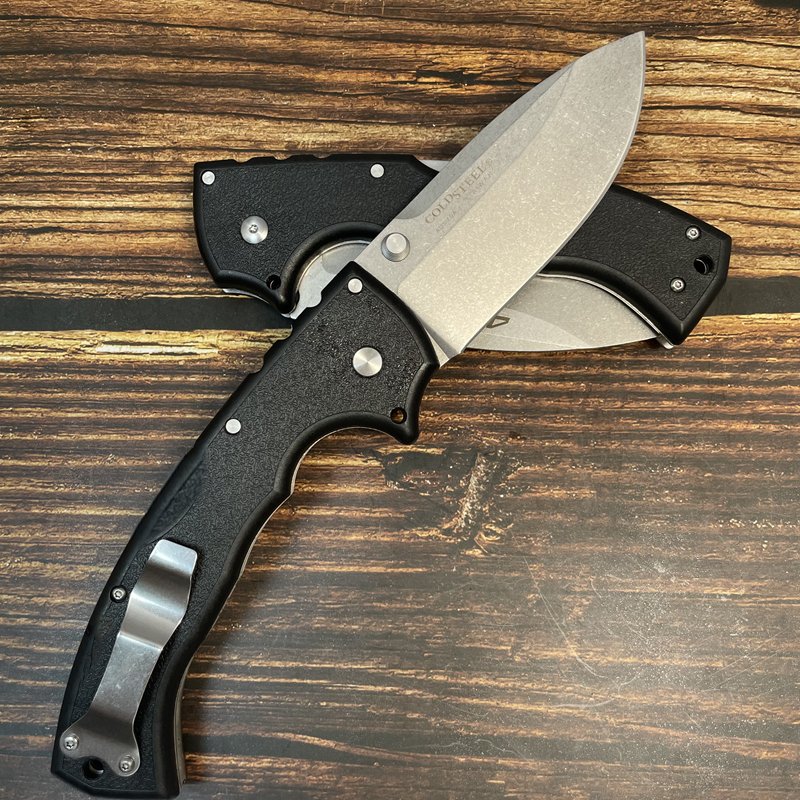COLD STEEL 62-4MAX HEAVY FOLDING KNIFE, HIGH HARD FIELD CAMP WITH SHARP LIFE KNIFE AND FRUIT KNIFE