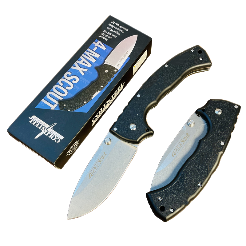 COLD STEEL 62-4MAX HEAVY FOLDING KNIFE, HIGH HARD FIELD CAMP WITH SHARP LIFE KNIFE AND FRUIT KNIFE