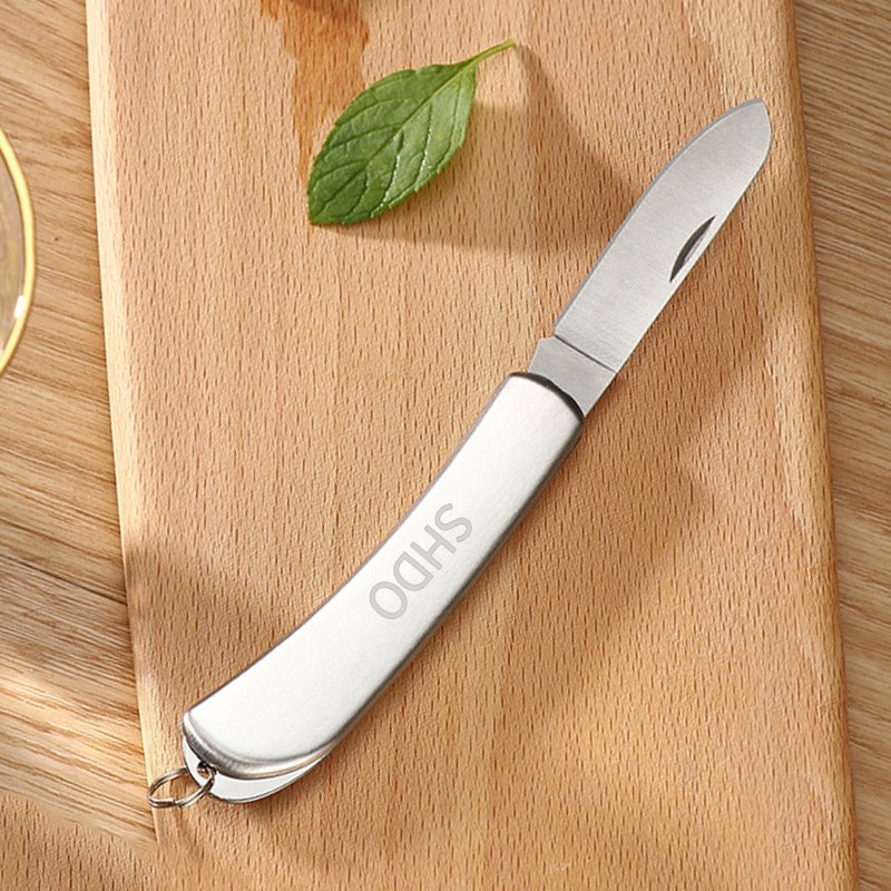 The German stainless steel folds a fruit knife with a small, sharp, hard knife outside the home