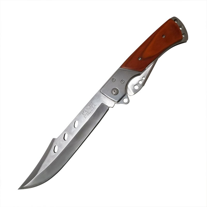 An outdoor vehicle carrying a high-heavy, stainless steel folder, camping for a small knife, a short knife