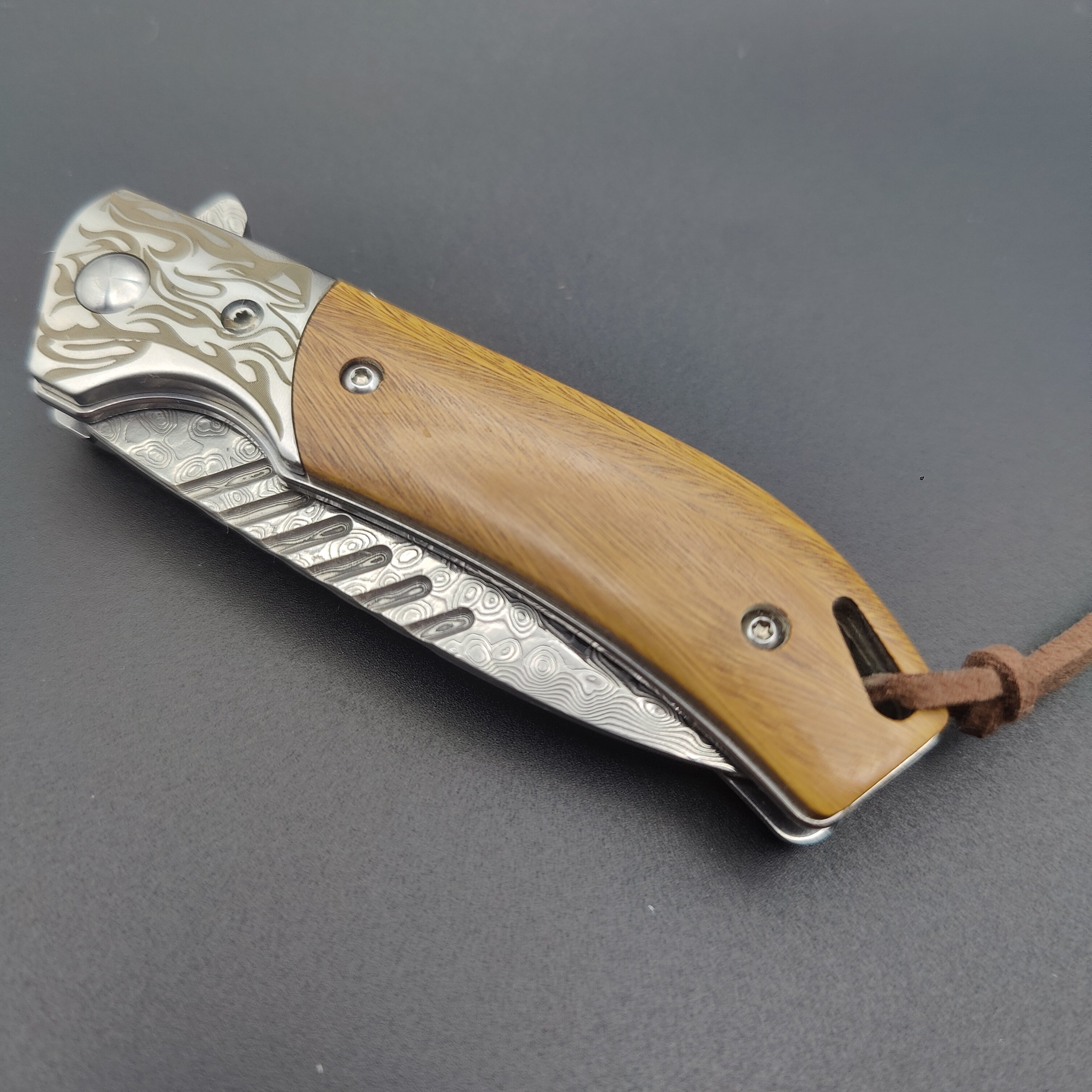 HIGH HARD-CORE VG10 DAMASCUS OPEN-AND-OPEN KNIFE COLLECTIONS FOR CAMPING OUTSIDE DAMASCUS
