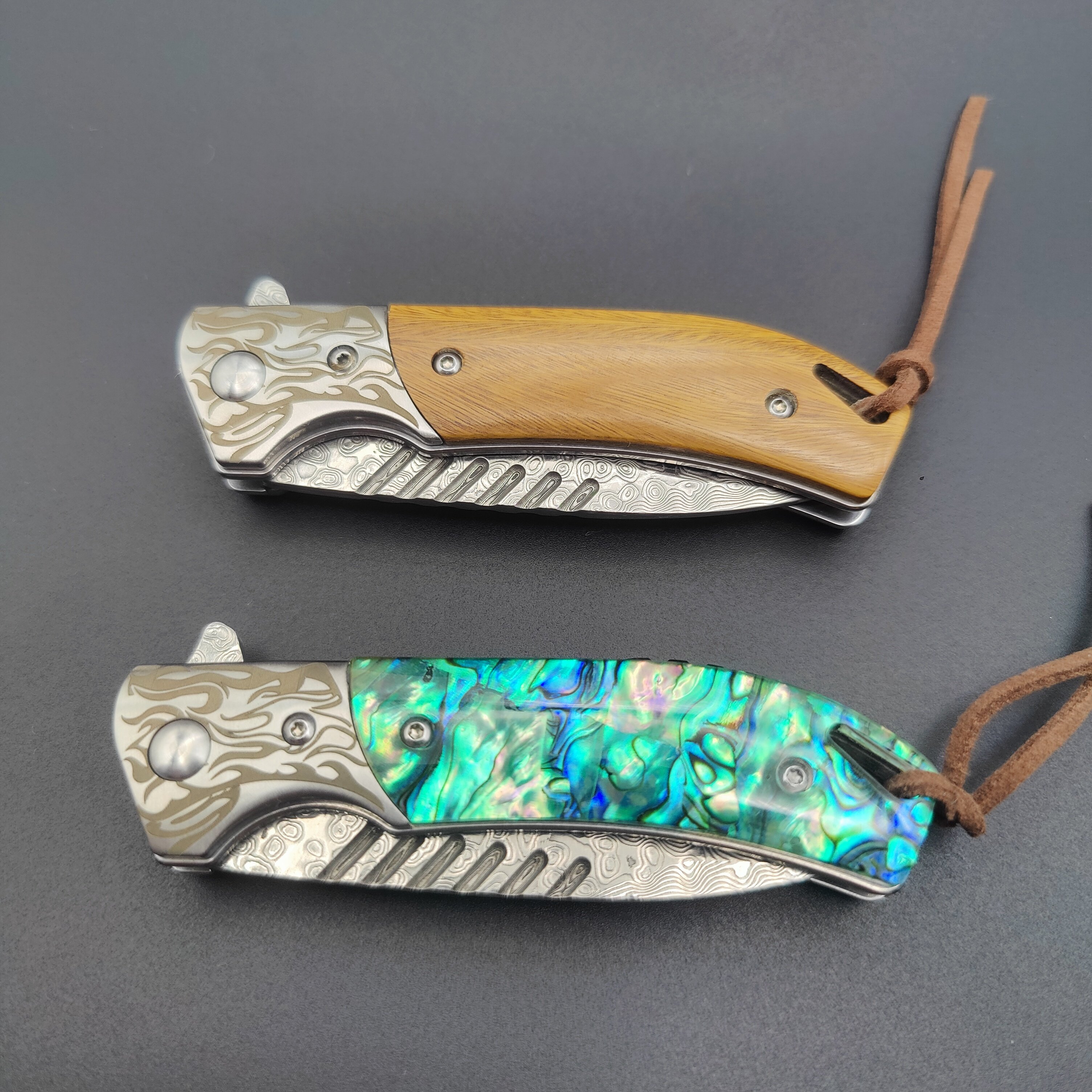 HIGH HARD-CORE VG10 DAMASCUS OPEN-AND-OPEN KNIFE COLLECTIONS FOR CAMPING OUTSIDE DAMASCUS