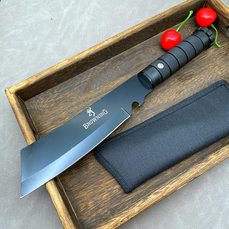 Super thick multi-purpose machete, cheetah, fruit knife, high-heavy manganese steel sharp camp knife