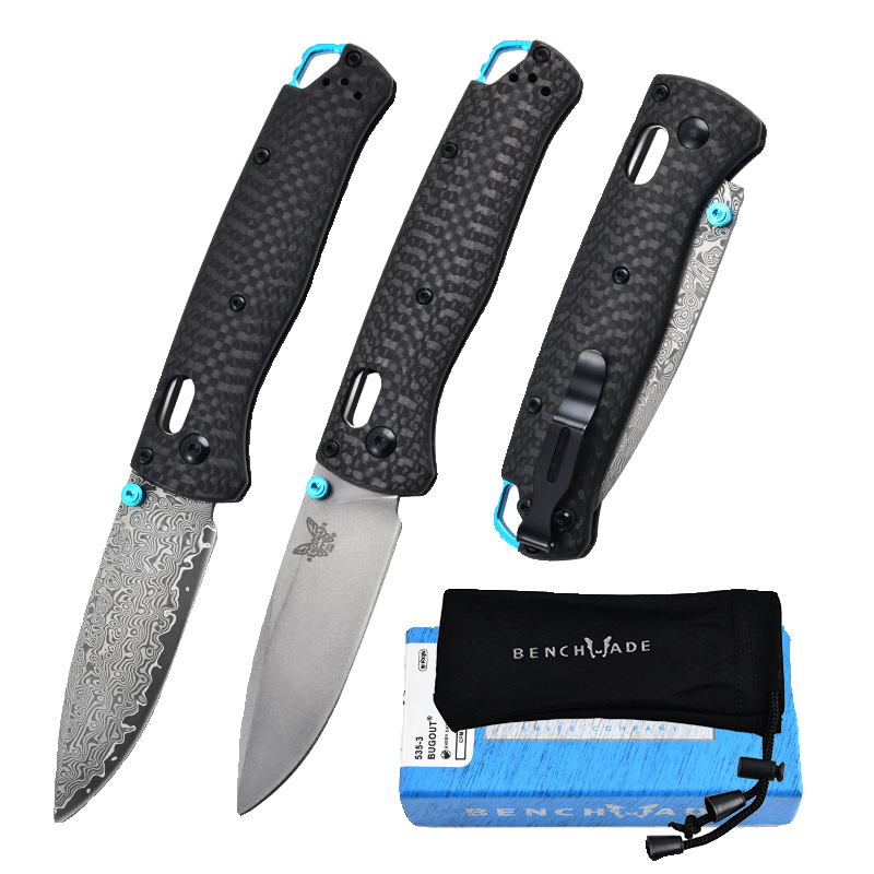 535 butterfly s90v powder steel crumbs, high-strength sharp, field camp with a collection of folding knives and fruit knives