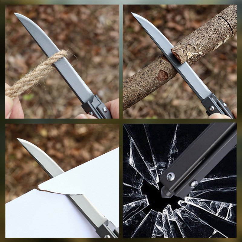 A multi-purpose machine folds a fruit knife home with a portable outdoor knife with stainless steel