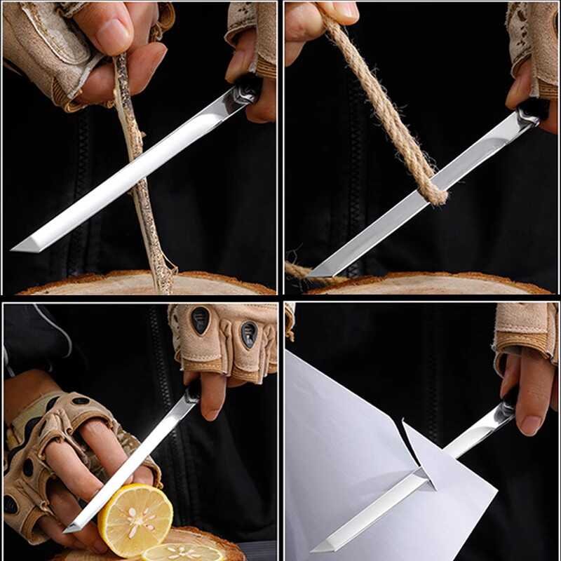 A new cleaver, a fruit knife outside the house, with a straight knife and a multipurpose meat knife