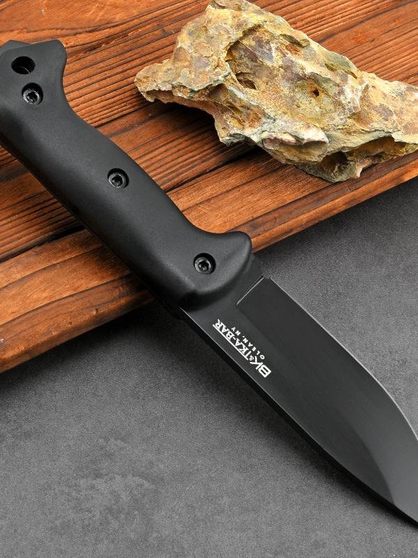 THE OUTDOOR KNIFE, KABA BK2, THE WILD, THE STRAIGHT KNIFE, THE FIELD-PROOF KNIFE CAMPING. A SHARP FRUIT KNIFE