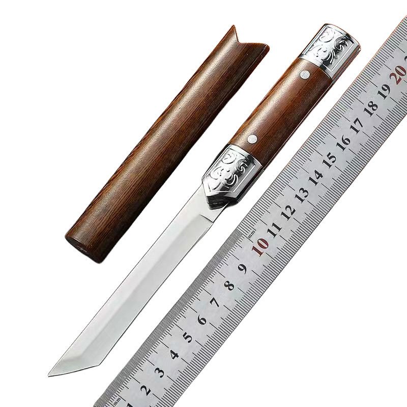 The fruit knife home uses the stainless steel guacamole to carry the knife with the hand-to-hand exercise at the top of the hard end