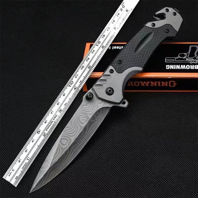 A small knife for protection and a fruit knife for Damascus with a high-strength crutches and a multi-purpose knife for camping