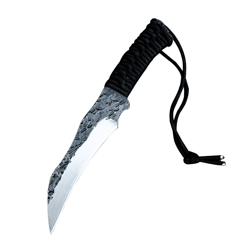 The field camp for outdoor survival uses a lot of knives with a high-strength