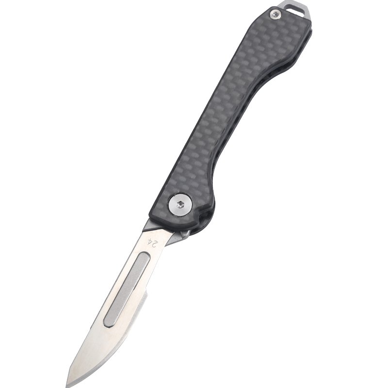 The mini-crusher, the carbon-fibre-fibre-fibre knife, and the camping knife
