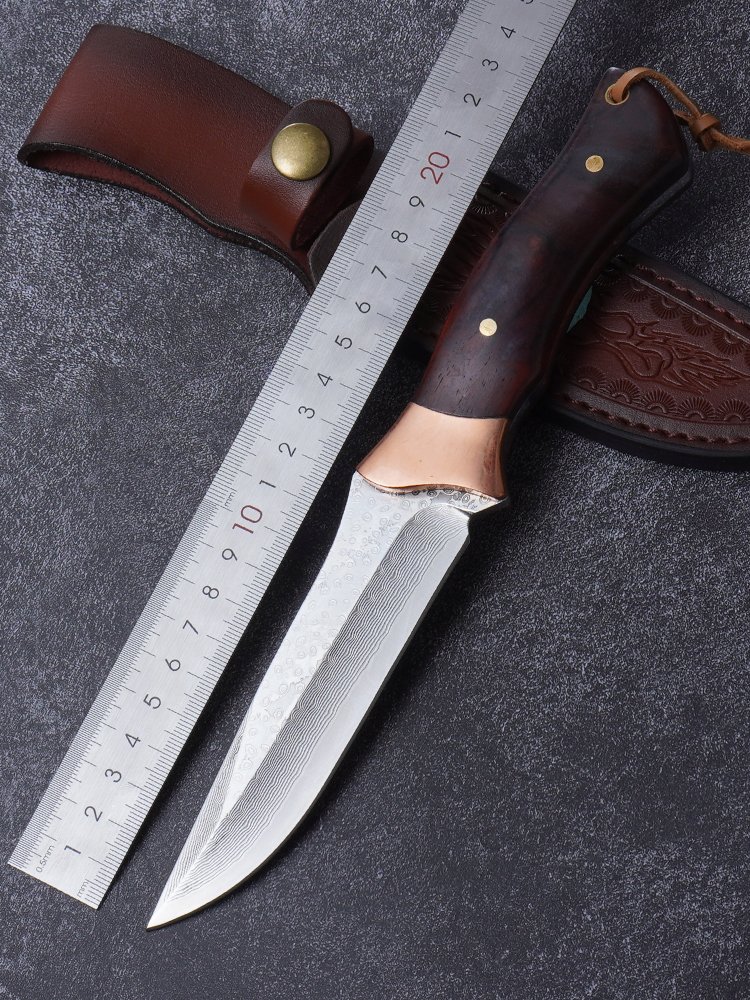 A multi-purpose, straight knife for protection with a field tungsten and veggie knife to make a sharp fruit knife