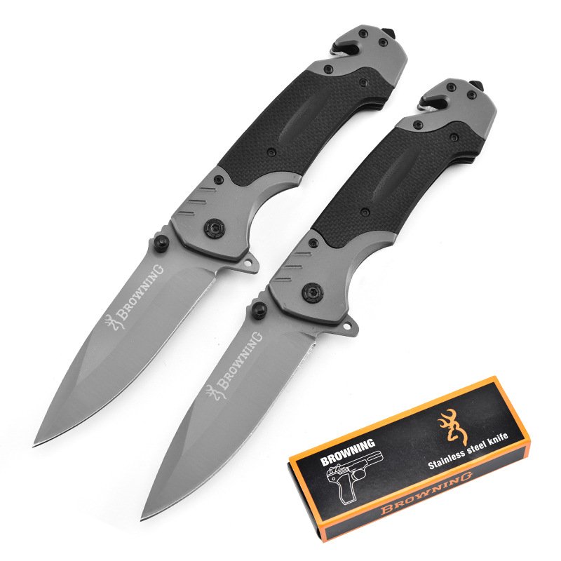 CAMPING OUTSIDE WITH A MULTI-PURPOSE SERGEANT FOLDING KNIFE, A SWISS D2 STEEL HIGH-HEAVY GEOMETRY