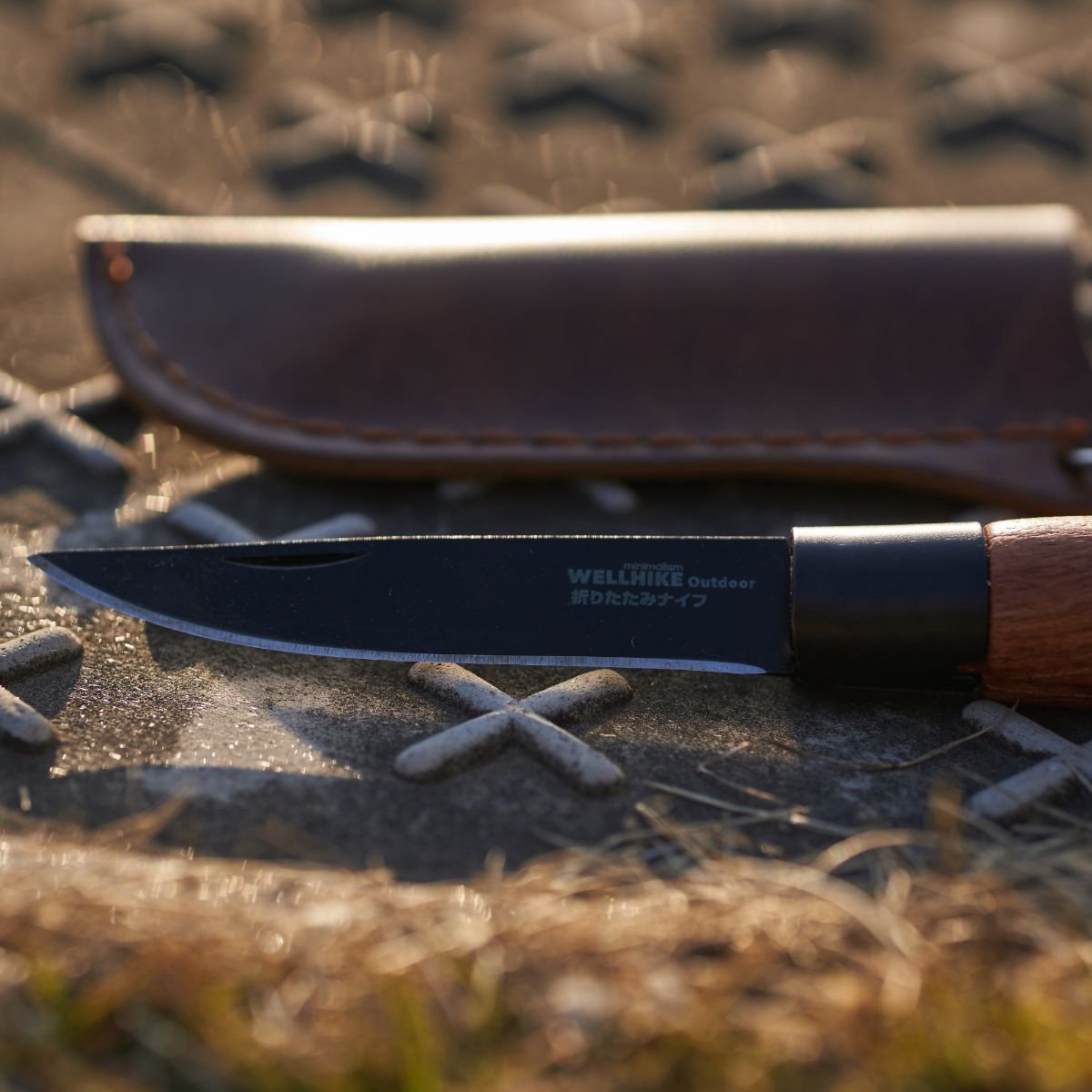 Wellhike camping food, bread and fruit folding the knife Opinel