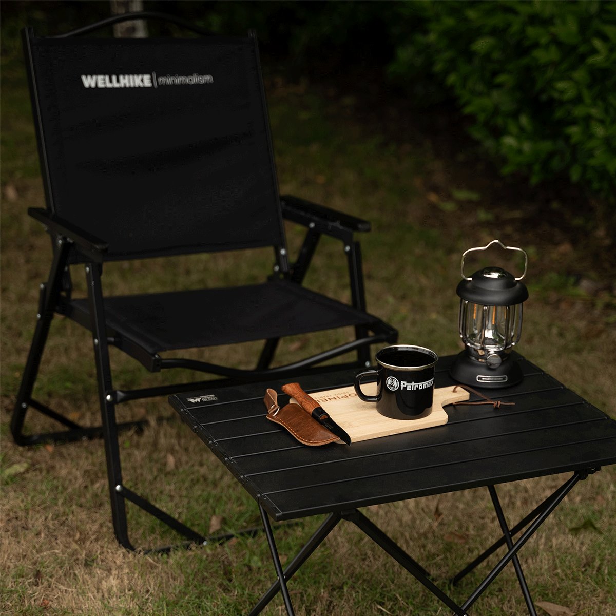 Wellhike camping food, bread and fruit folding the knife Opinel