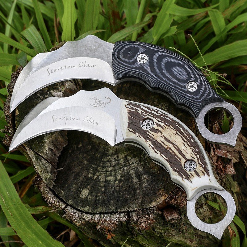 An outdoor claw knife, a poison scorpion claw knife, an outside claw knife, a straight knife, a camping field knife