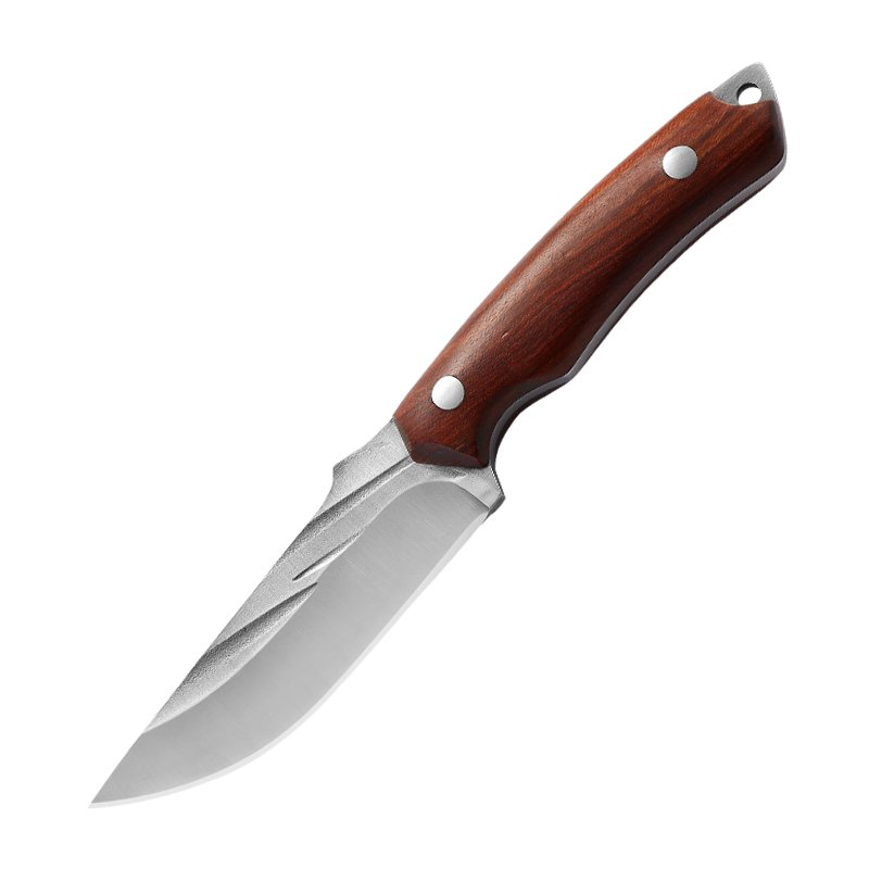 The fruit knife family uses their hands to put a razor in a multi-purpose outdoor barbecue