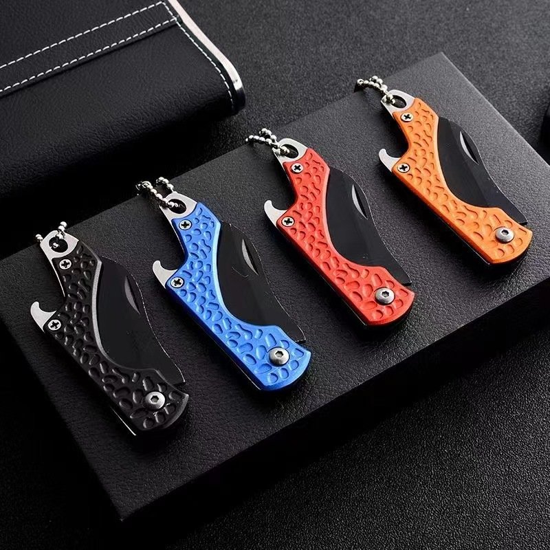 Folding knife, multi-purpose stainless steel, camping knife with fruit knife