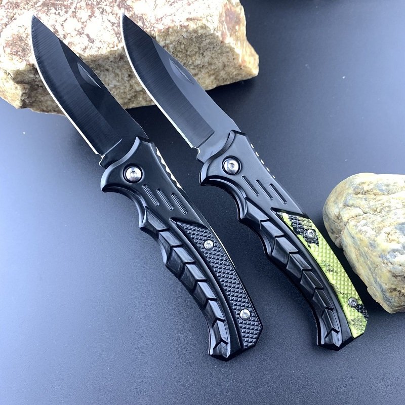 An outdoor folding knife, a multi-purpose knife for protection, with a knife and a cut fruit knife for the house
