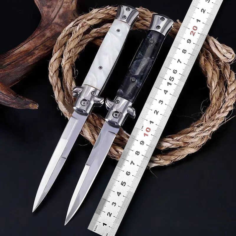 The legal defense knife folds with a fruit knife and a multipurpose camping knife