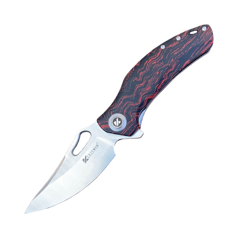 THE HIGH-END CNC DEEP-PROCESSED DC53 FIELD CAMPER WITH A SHARP DOUBLE-COLOURED G10 HANDLE