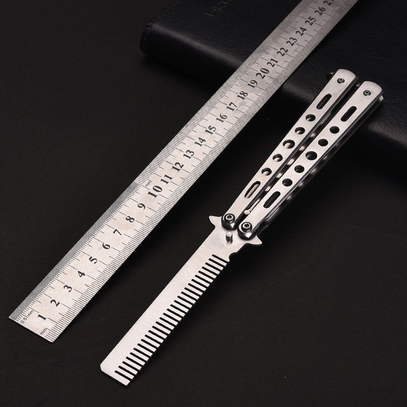 butterfly cleavers practiced folding knife stainless steel combs with a knife and an outdoor toy csgo training knife