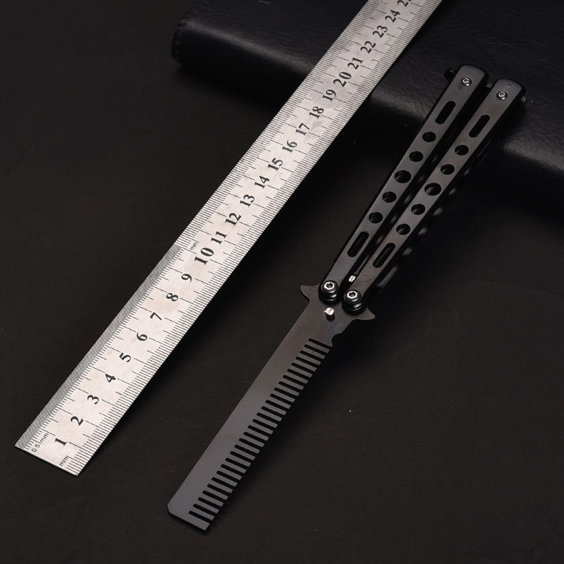 butterfly cleavers practiced folding knife stainless steel combs with a knife and an outdoor toy csgo training knife