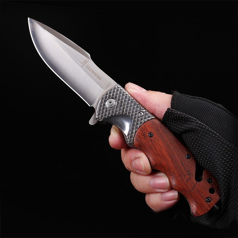 Folding knife, camping for high-strength Swiss defensive knife, field survival knife