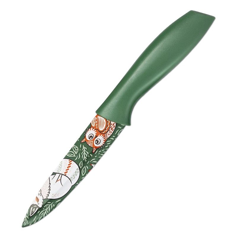 A fruit knife with a stainless steel antibacterial knife with a knife and a knife with a knife