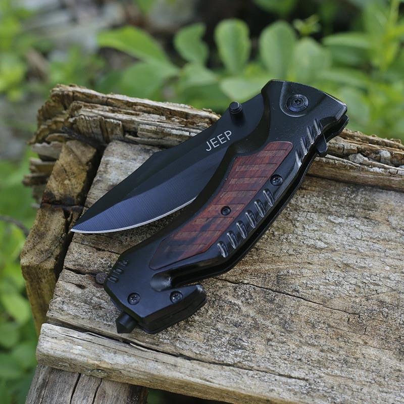 An outdoor knife with a folding knife, a multi-purpose survival knife, and a high-strength sharper use