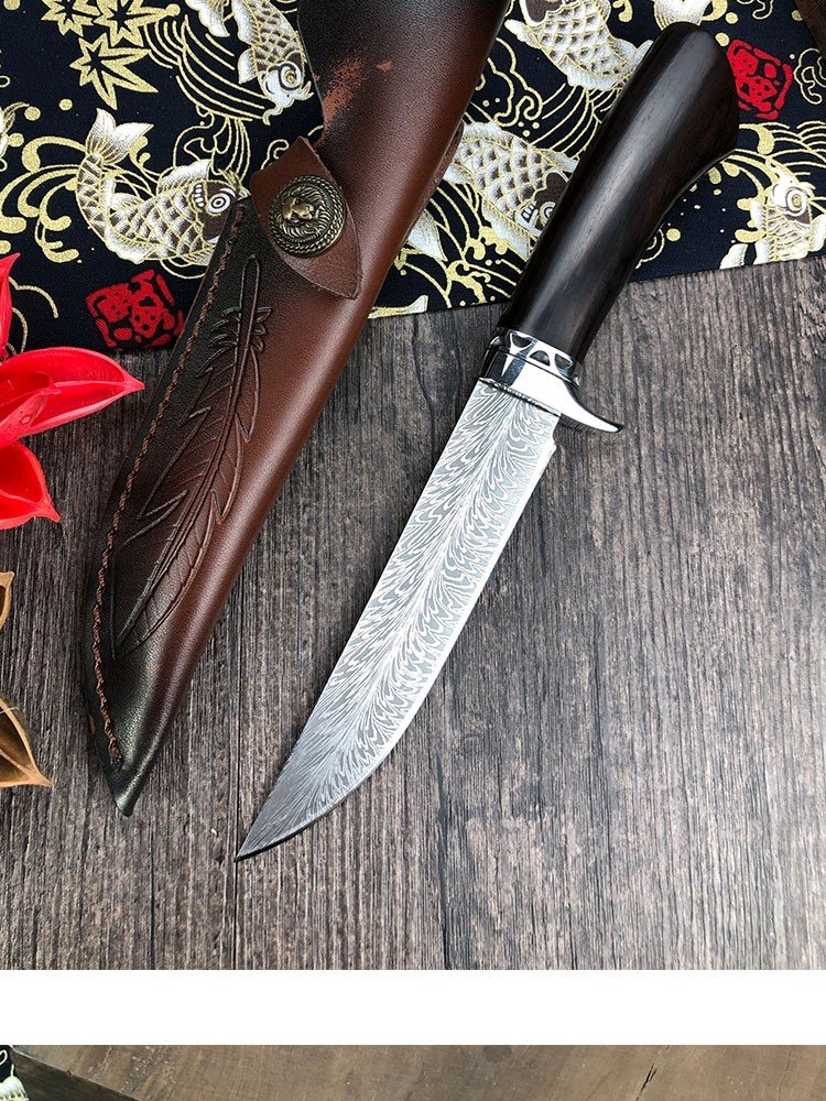 The old factory's handy feather-grained out-of-the-house hunting knife is so hard that it carries a fruit knife with it