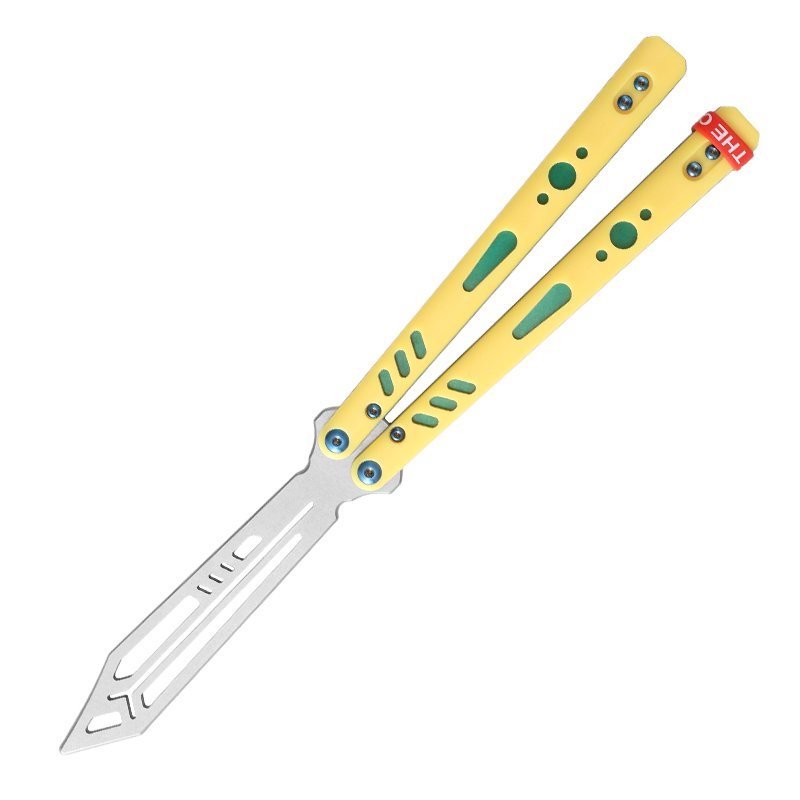THE NEW VERSION OF THE BUTTERFLY SWORD WITHOUT STAINLESS STEEL SLATE DOUBLE PC STICKER