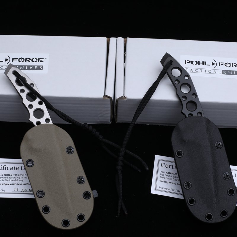 GERMAN FIELD CAMPING KNIFE WITH HIGH-STRENGTH TACTICAL HETEROTOGRAPHY FOR POHLFORCE